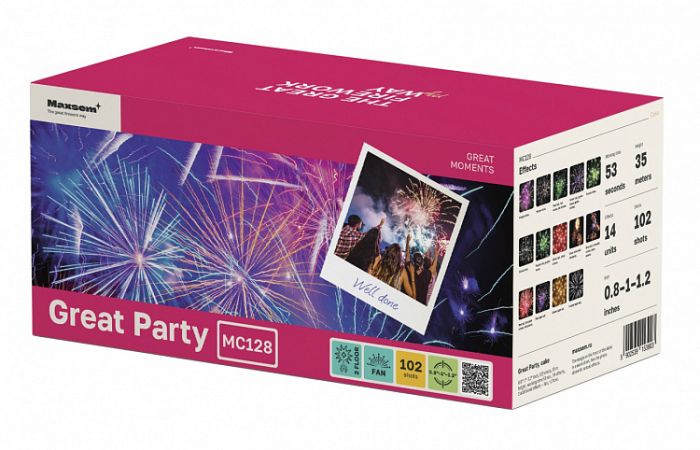 Салют Great Party MC128 102 залпов Maxsem артикул MC128 