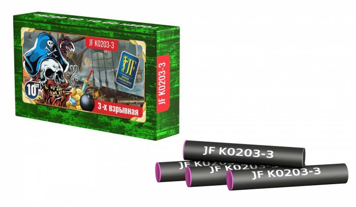 Петарда Корсар 3х взрывная Joker Fireworks артикул JF K0203-3 