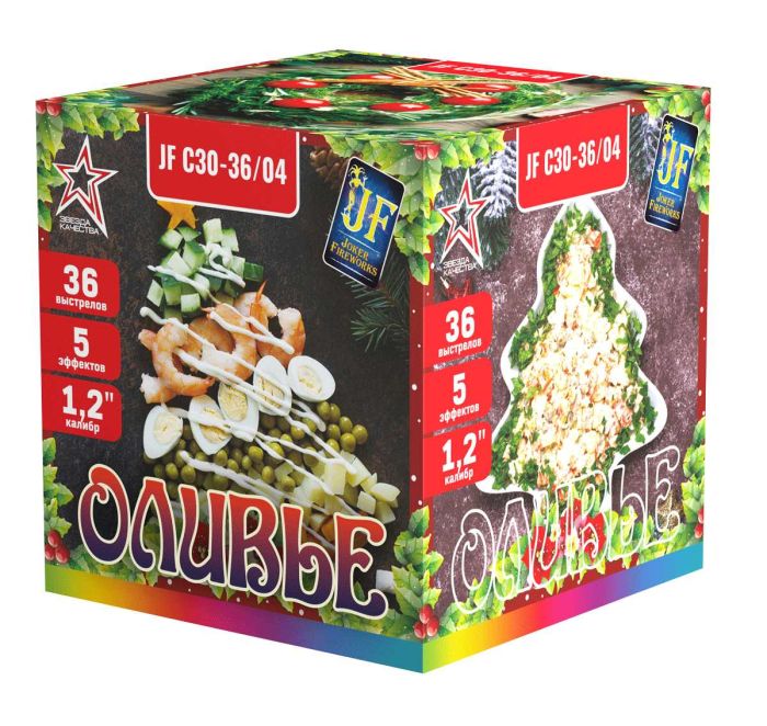 Оливье 36 залпов 1.2" Joker Fireworks артикул JF C30-36/03 